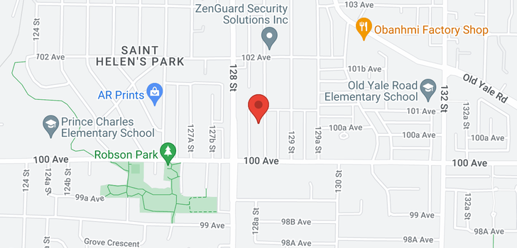 map of 10075-10077 128A STREET